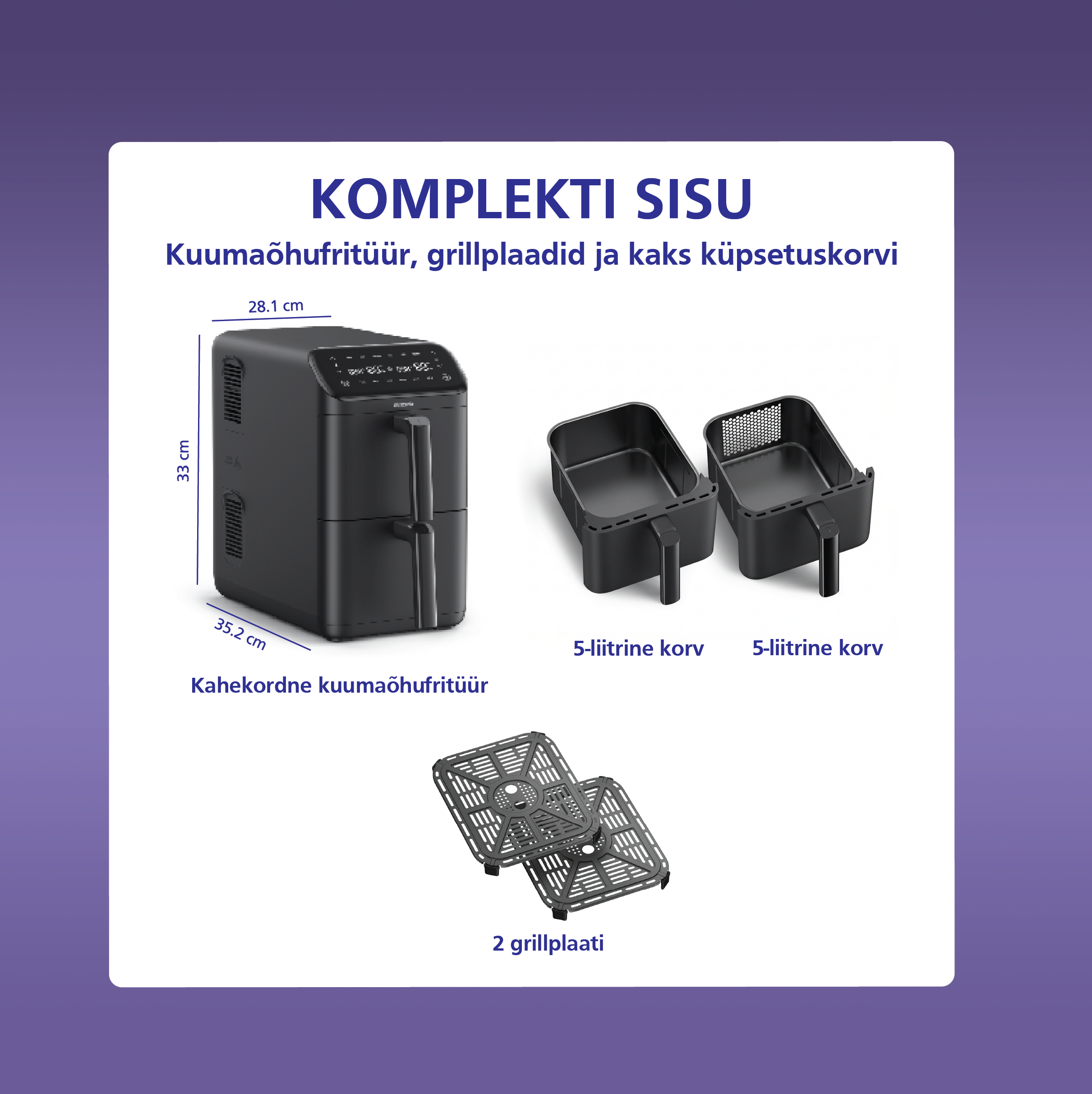 Kahekordne kuumaõhufritüür Brabantia